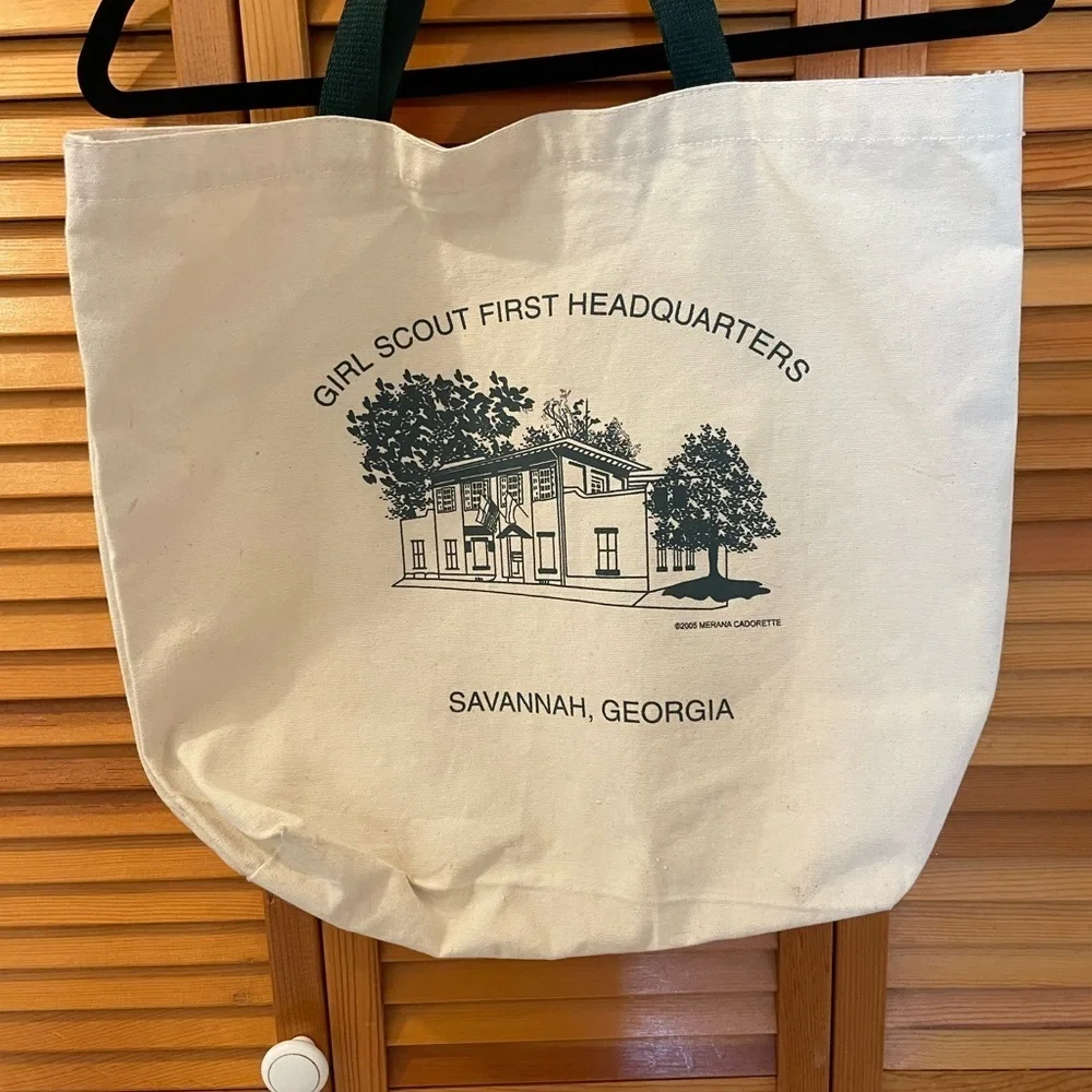 Girl Scout First Headquarters, Canvas Tote Bag, Savannah, Georgia, Travel